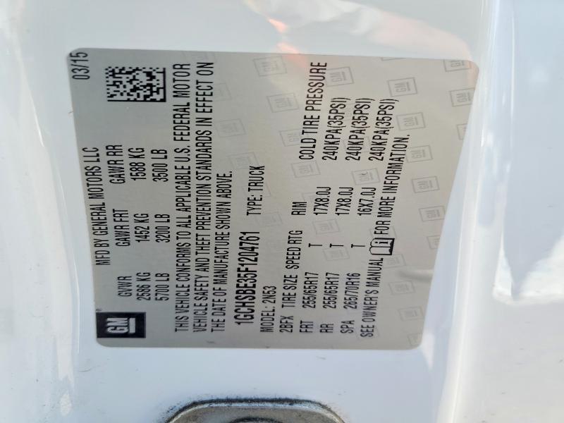 57948366 :رقم المزاد ، 1GCHSBE35F1204761 vin ، 2015 Chevrolet Colorado مزاد بيع