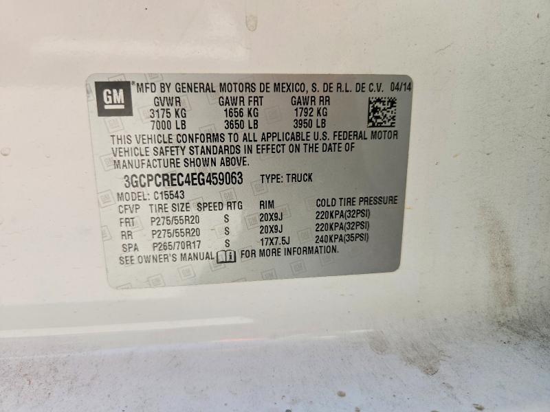 Продажа на аукционе авто 2014 Chevrolet Silverado, vin: 3GCPCREC4EG459063, номер лота: 57335616