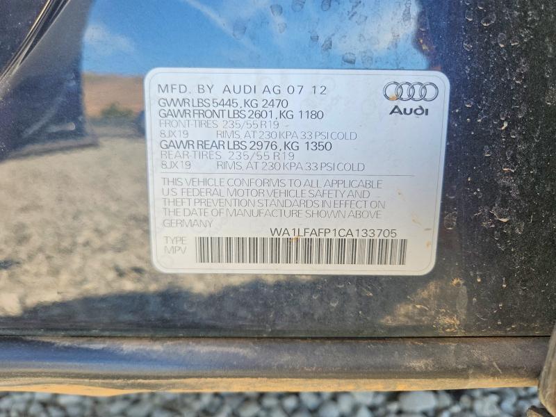 Продаж на аукціоні авто 2012 Audi Q5, vin: WA1LFAFP1CA133705, номер лоту: 57901946