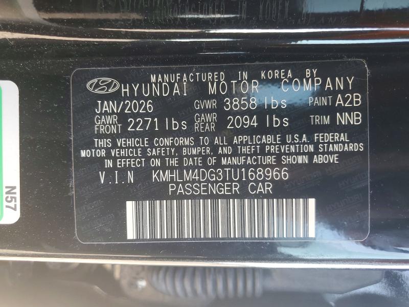 56977926 :رقم المزاد ، KMHLM4DG3TU168966 vin ، 2025 Hyundai Elantra مزاد بيع