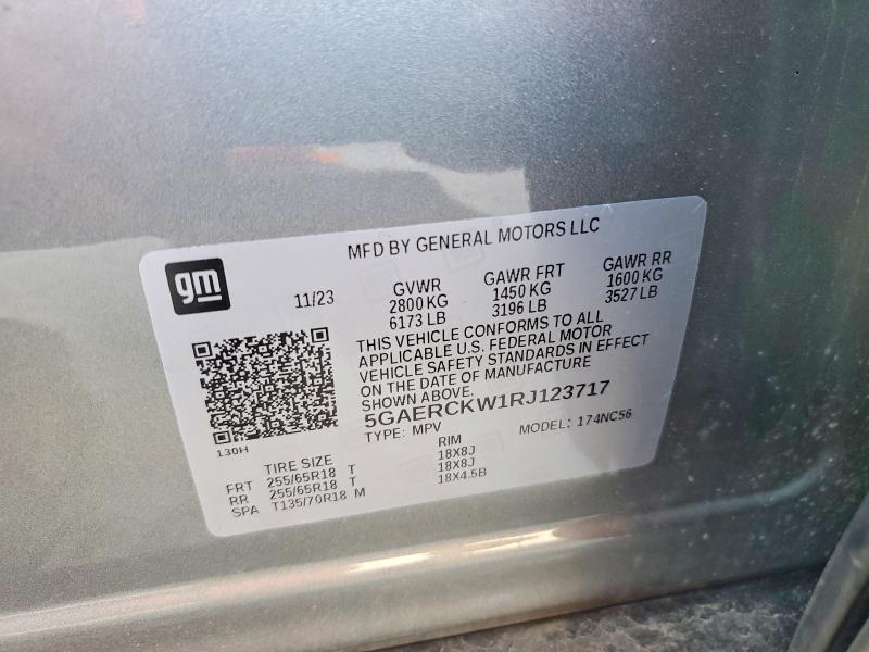 2024 Buick Enclave მანქანა იყიდება აუქციონზე, vin: 5GAERCKW1RJ123717, აუქციონის ნომერი: 79134165