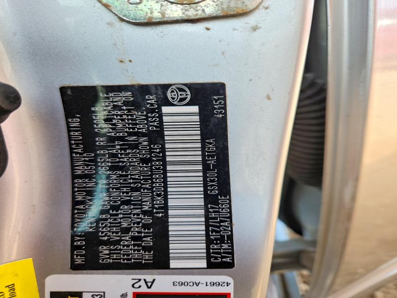 Aukcja sprzedaży 2011 Toyota Avalon, vin: 4T1BK3DB6BU381246, numer aukcji: 58153496
