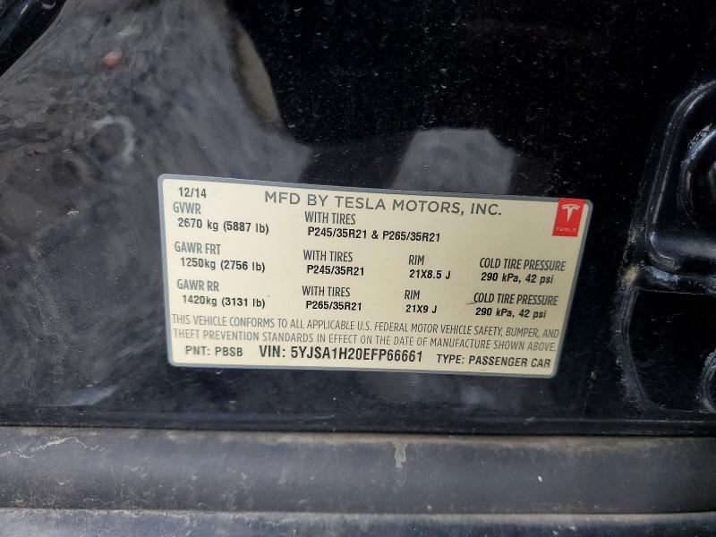 Продажа на аукционе авто 2014 Tesla Model S, vin: 5YJSA1H20EFP66661, номер лота: 57503916