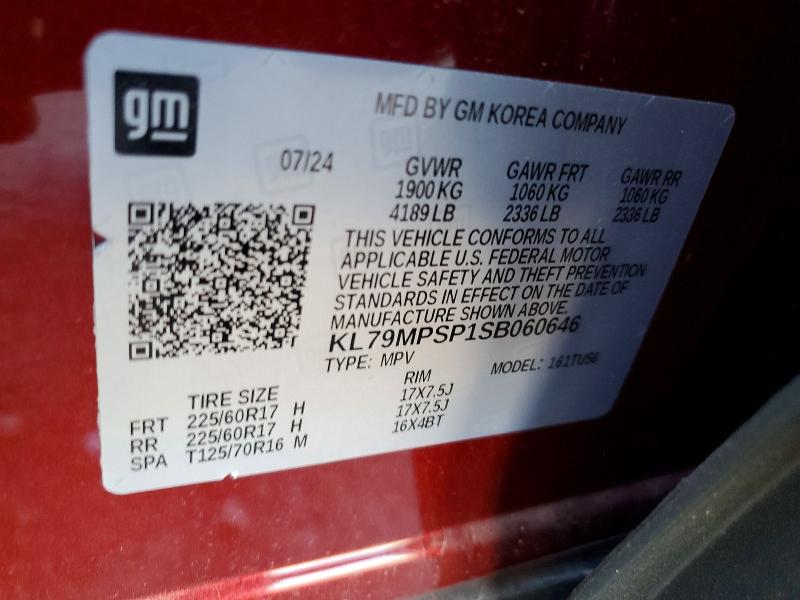 Продаж на аукціоні авто 2025 Chevrolet Trailblazer, vin: KL79MPSP1SB060646, номер лоту: 54996296