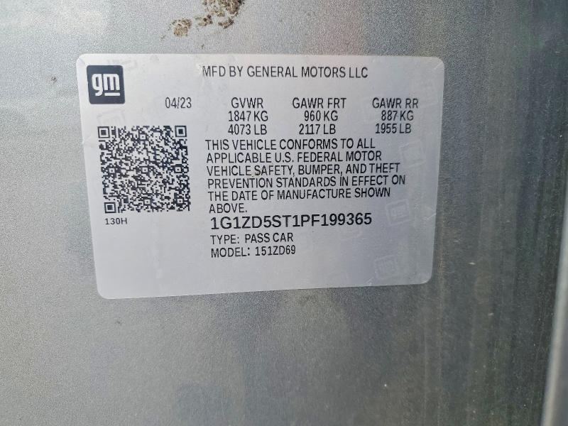 56191786 :رقم المزاد ، 1G1ZD5ST1PF199365 vin ، 2023 Chevrolet Malibu مزاد بيع