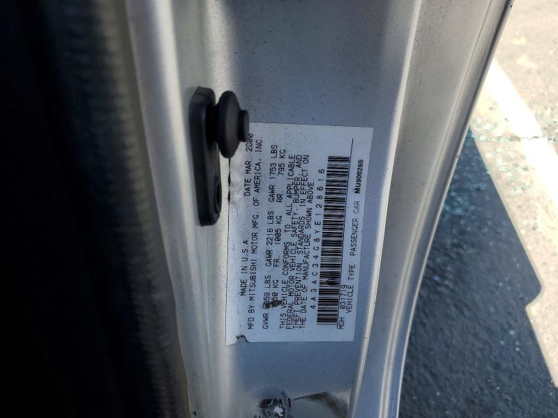Продаж на аукціоні авто 2000 Mitsubishi Eclipse, vin: 4A3AC34G8YE128616, номер лоту: 55648196
