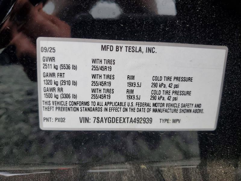 Продаж на аукціоні авто 2026 Tesla Model Y, vin: 7SAYGDEEXTA492939, номер лоту: 59198116