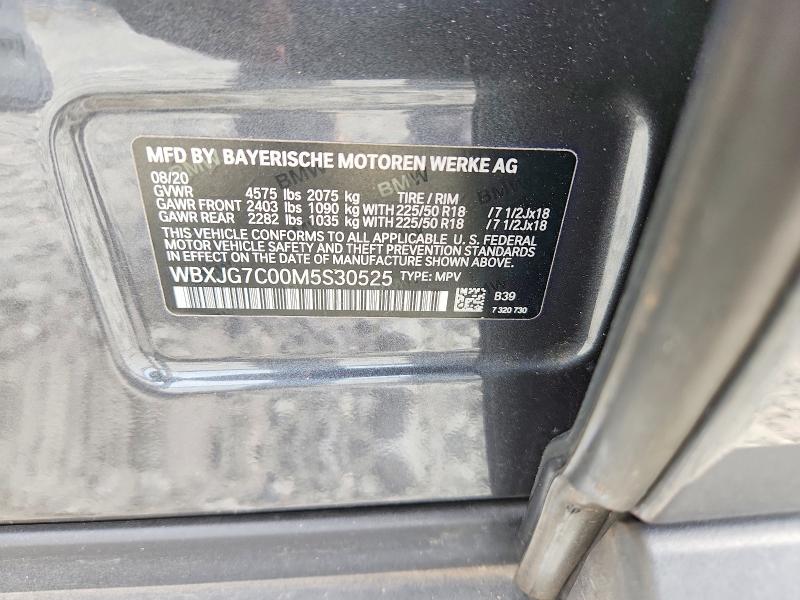 56236436 :رقم المزاد ، WBXJG7C00M5S30525 vin ، 2021 Bmw X1 مزاد بيع