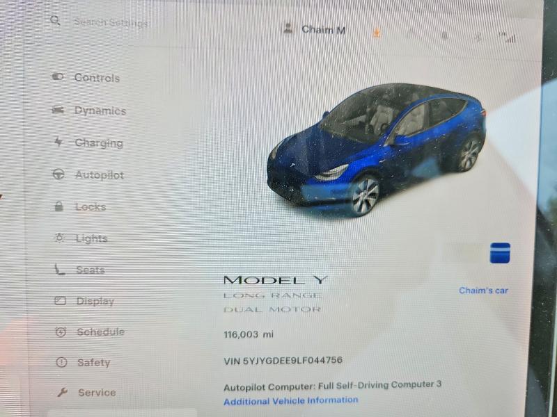 Aukcja sprzedaży 2020 Tesla Model Y, vin: 5YJYGDEE9LF044756, numer aukcji: 57019156