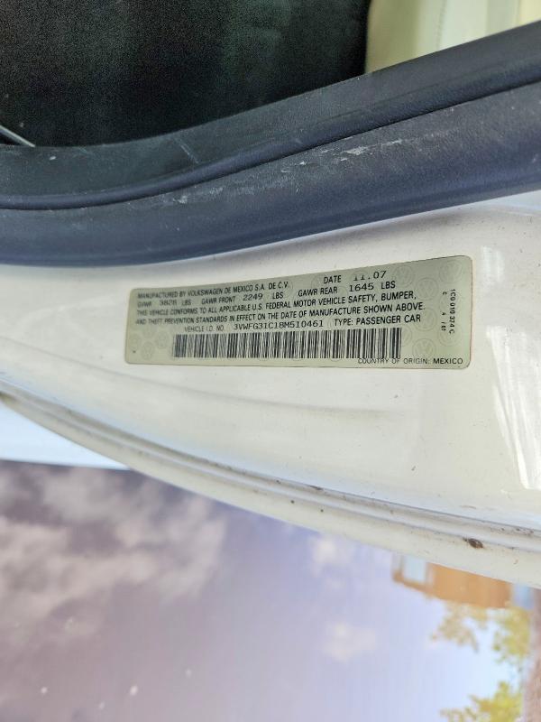 56499136 :رقم المزاد ، 3VWFG31C18M510461 vin ، 2008 Volkswagen New Beetle مزاد بيع