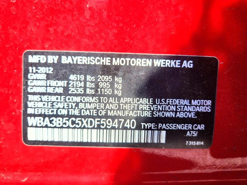 Продажа на аукционе авто 2013 Bmw 328, vin: WBA3B5C5XDF594740, номер лота: 55038676