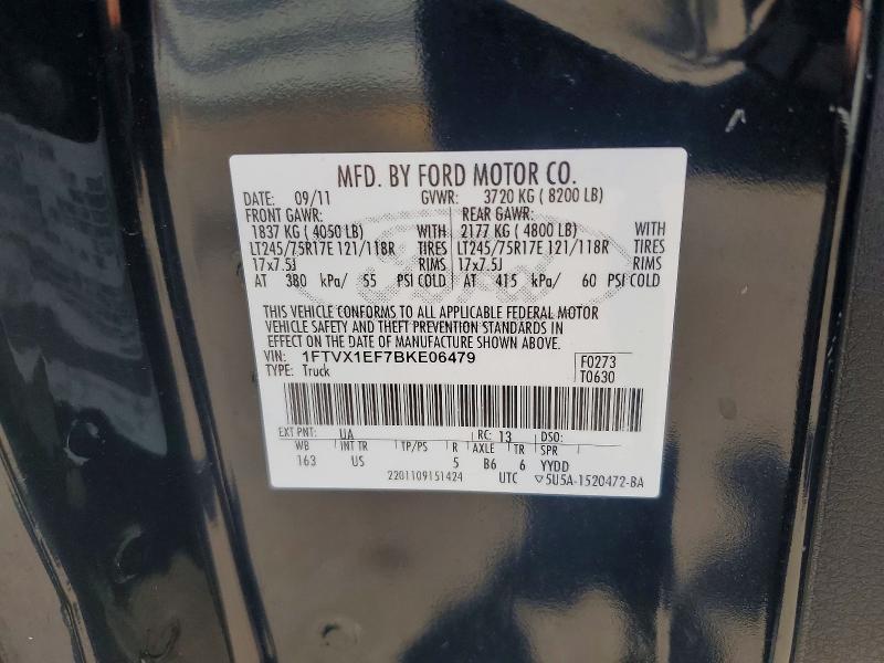 Продажа на аукционе авто 2011 Ford F150, vin: 1FTVX1EF7BKE06479, номер лота: 57642336