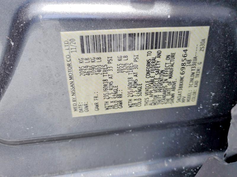 Продажа на аукционе авто 2021 Nissan Rogue, vin: 5N1AT3BBXMC698564, номер лота: 58419066
