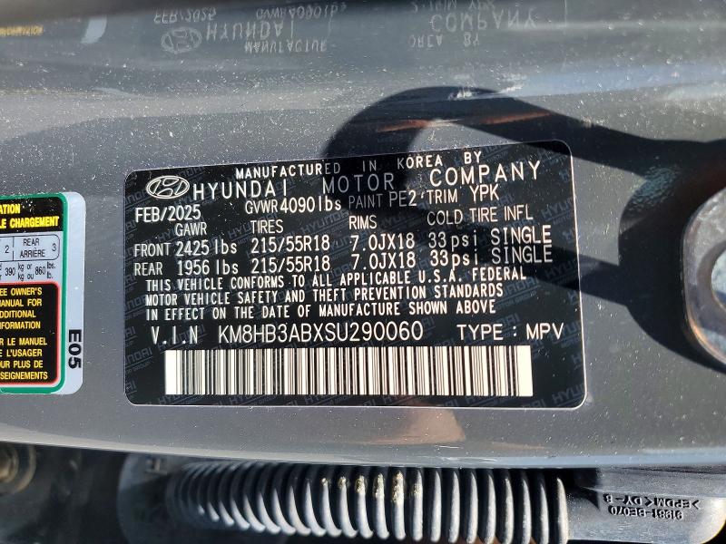 Продажа на аукционе авто 2025 Hyundai Kona, vin: KM8HB3ABXSU290060, номер лота: 56657066