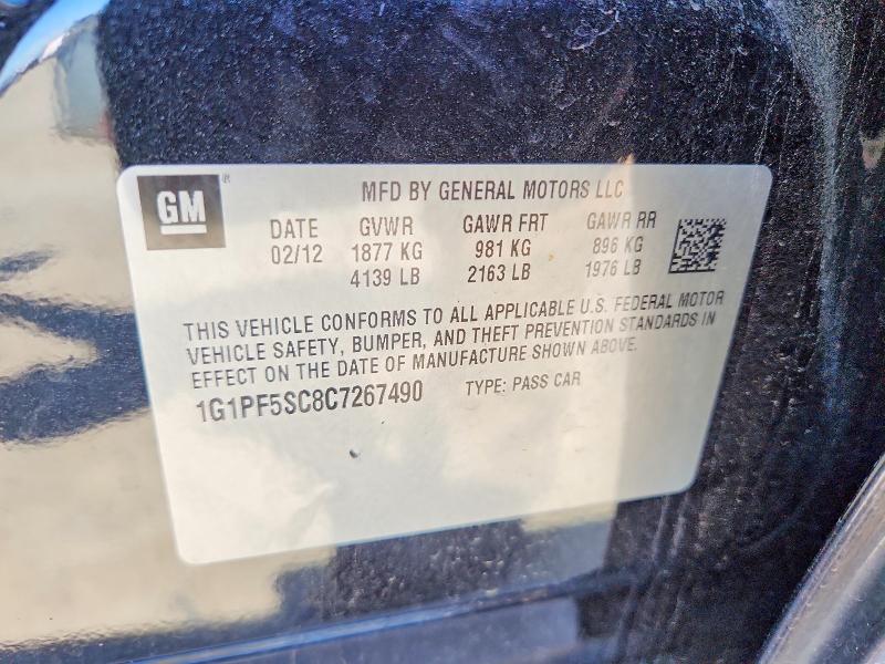 Продажа на аукционе авто 2012 Chevrolet Cruze, vin: 1G1PF5SC8C7267490, номер лота: 59554956