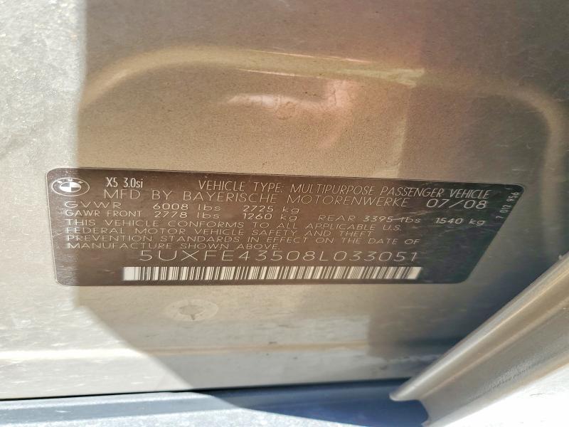 Продажа на аукционе авто 2008 Bmw X5, vin: 5UXFE43508L033051, номер лота: 57228286