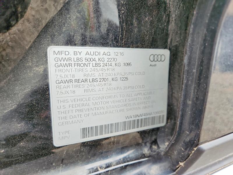 Продажа на аукционе авто 2017 Audi A4 Allroad, vin: WA18NAF45HA106030, номер лота: 57264116