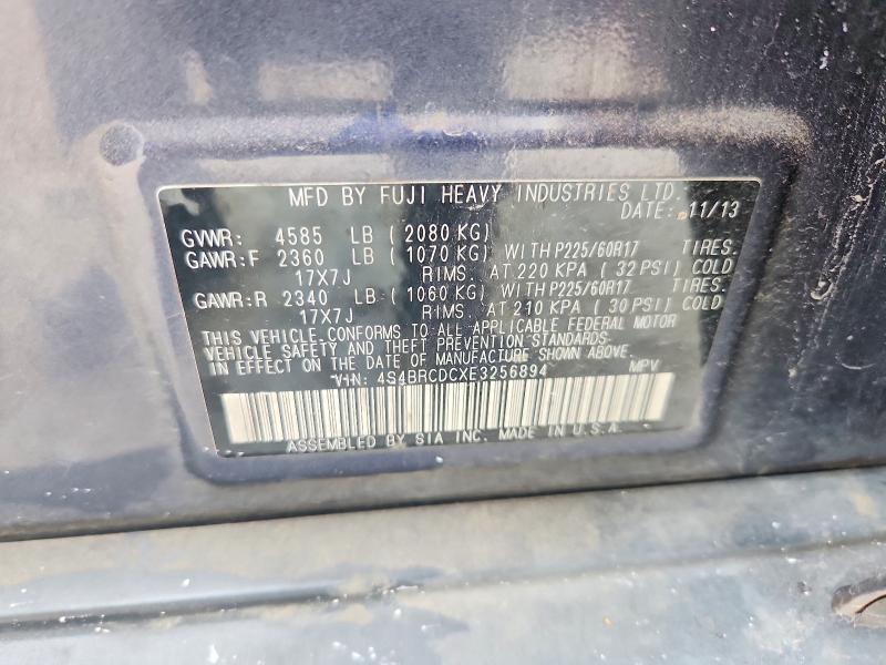 Продаж на аукціоні авто 2014 Subaru Outback, vin: 4S4BRCDCXE3256894, номер лоту: 57856066