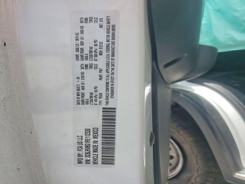 Aukcja sprzedaży 2024 Ram Promaster 1500, vin: 3C6LRVBG1RE112330, numer aukcji: 56099116