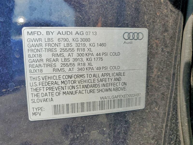 Aukcja sprzedaży 2014 Audi Q7, vin: WA1LGAFEXED003497, numer aukcji: 59089406