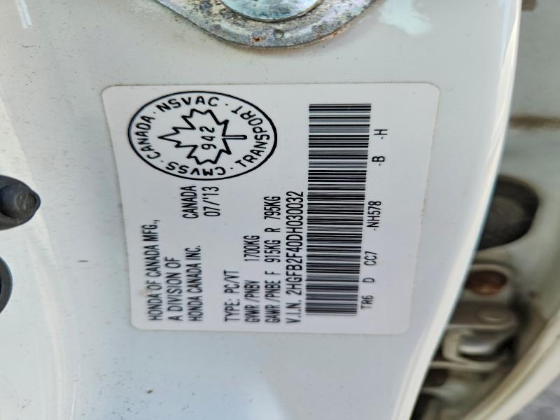 Aukcja sprzedaży 2013 Honda Civic, vin: 2HGFB2F40DH030032, numer aukcji: 54767996