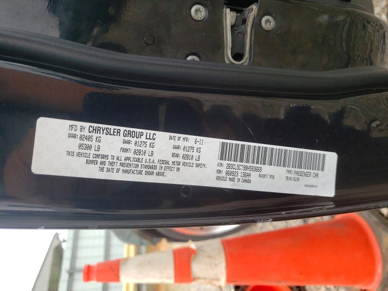 56811896 :رقم المزاد ، 2B3CL5CT9BH593669 vin ، 2011 Dodge Charger مزاد بيع
