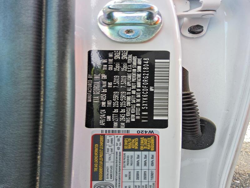 57698226 :رقم المزاد ، 5XYK6CDF0RG218048 vin ، 2024 Kia Sportage مزاد بيع