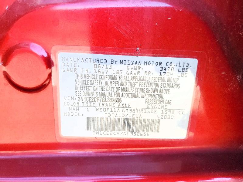 Продажа на аукционе авто 2016 Nissan Versa Note, vin: 3N1CE2CP7GL352656, номер лота: 57490196