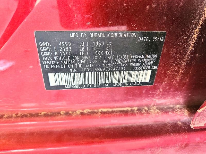 Auction sale of the 2018 Subaru Impreza, vin: 4S3GTAN69J3747301, lot number: 57221536