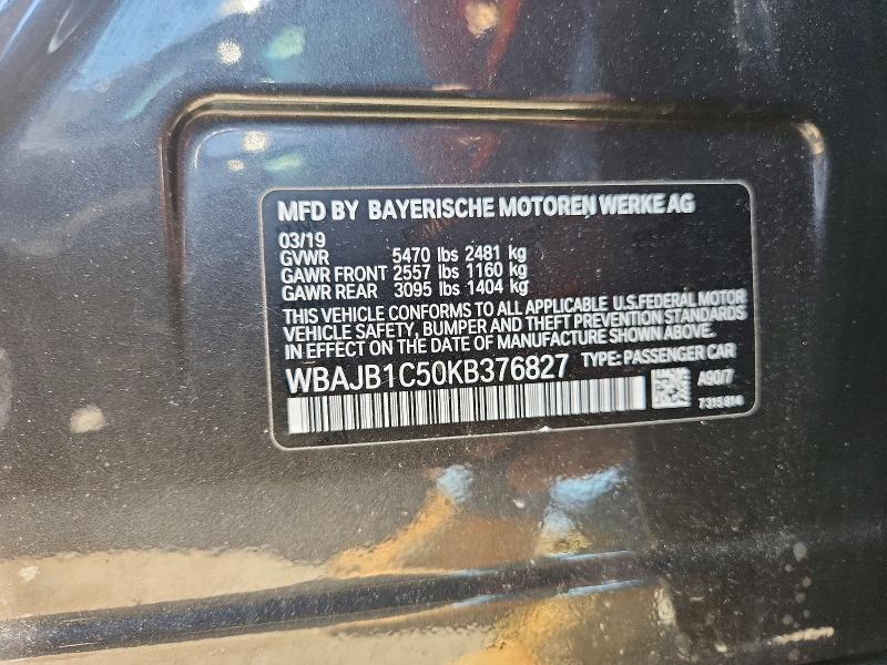 Продажа на аукционе авто 2019 Bmw 530xe, vin: WBAJB1C50KB376827, номер лота: 56244386