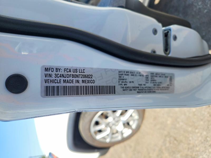 Продаж на аукціоні авто 2022 Jeep Compass, vin: 3C4NJDFB0NT206822, номер лоту: 57562086