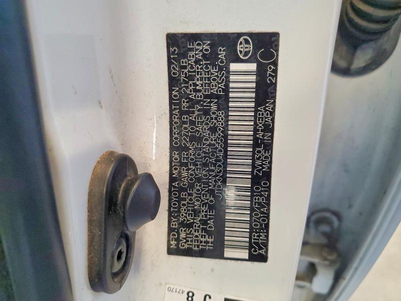 Продаж на аукціоні авто 2013 Toyota Prius, vin: JTDKN3DU4D5599888, номер лоту: 57277746