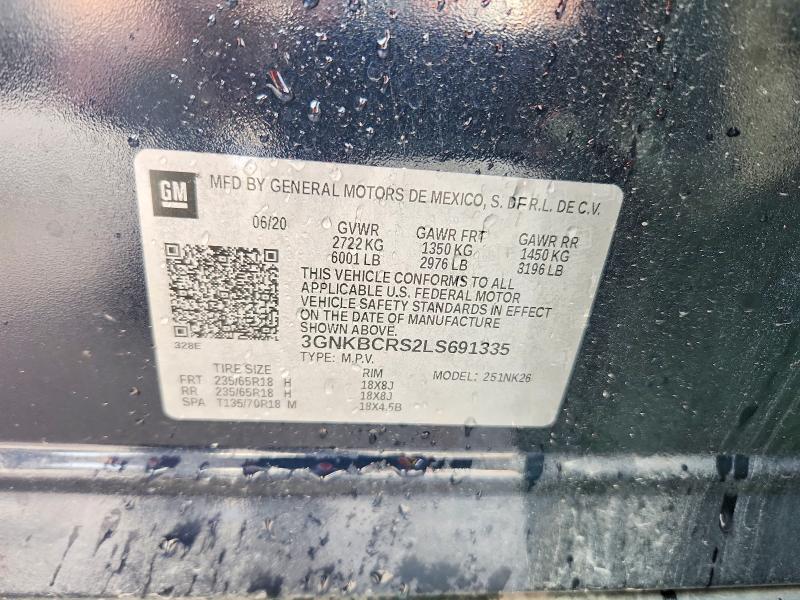 Продаж на аукціоні авто 2020 Chevrolet Blazer, vin: 3GNKBCRS2LS691335, номер лоту: 58632766