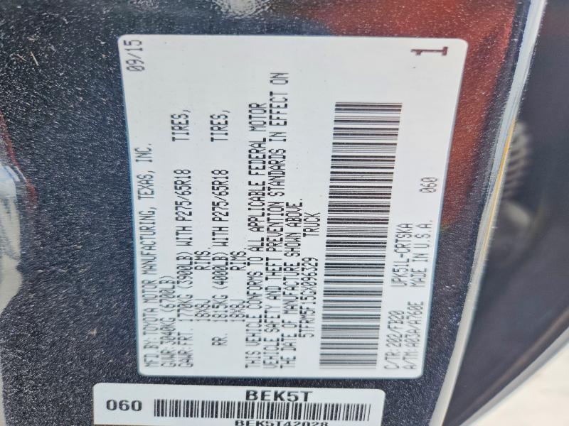 2016 Toyota Tundra მანქანა იყიდება აუქციონზე, vin: 5TFRM5F15GX096329, აუქციონის ნომერი: 58608166