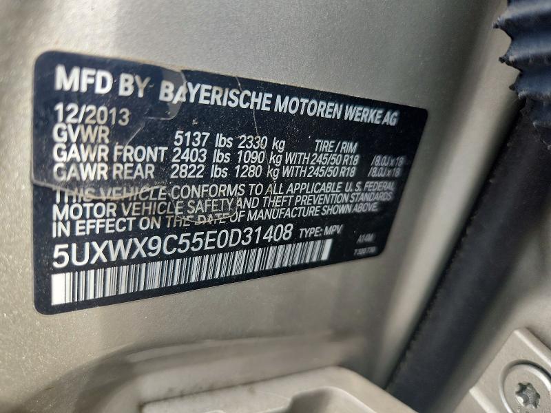 Продаж на аукціоні авто 2014 Bmw X3, vin: 5UXWX9C55E0D31408, номер лоту: 56092826
