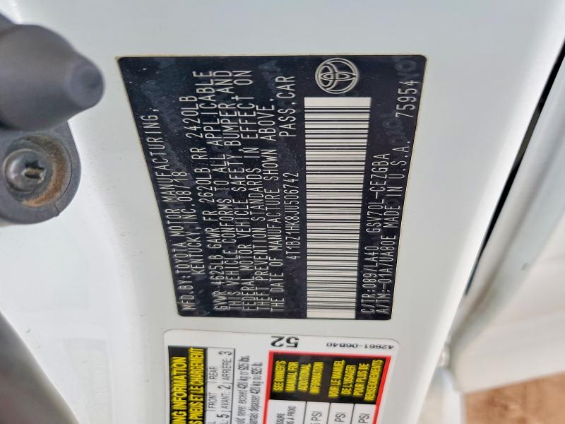 Продажа на аукционе авто 2018 Toyota Camry, vin: 4T1BZ1HK8JU506742, номер лота: 56454746