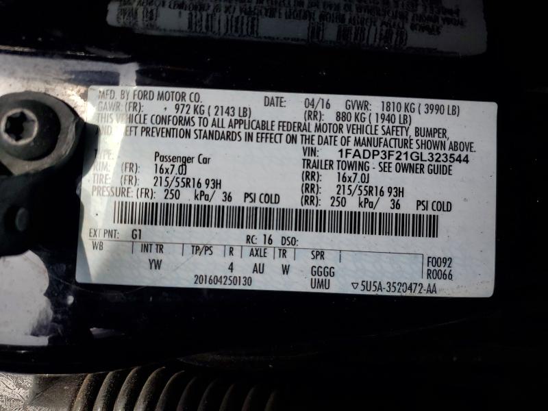 Продажа на аукционе авто 2016 Ford Focus, vin: 1FADP3F21GL323544, номер лота: 58060906