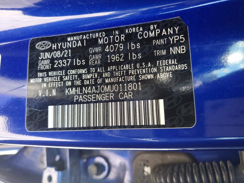 2021 Hyundai Elantra მანქანა იყიდება აუქციონზე, vin: KMHLN4AJ0MU011801, აუქციონის ნომერი: 57480616