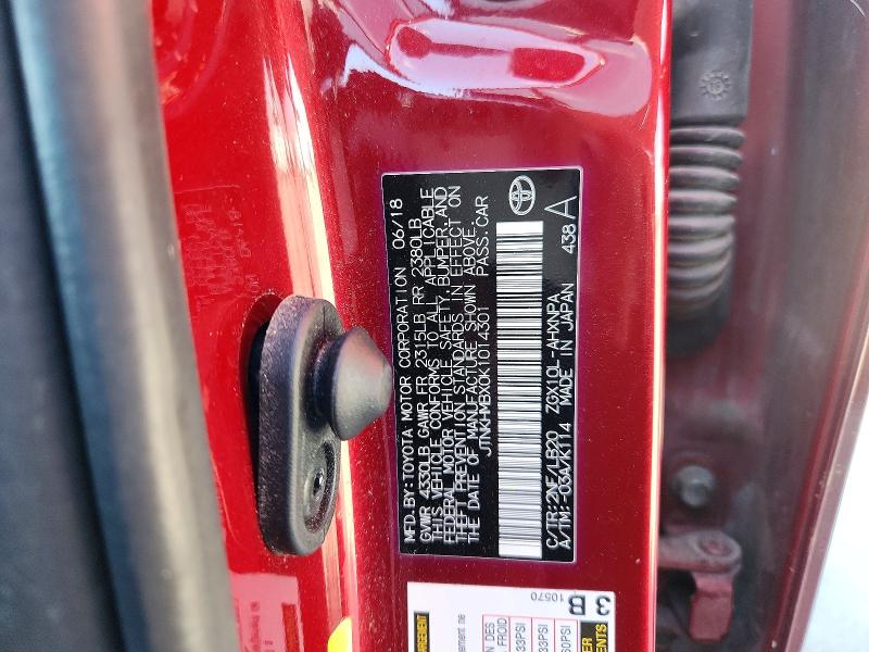 2019 Toyota C-hr მანქანა იყიდება აუქციონზე, vin: JTNKHMBX0K1014301, აუქციონის ნომერი: 55470246