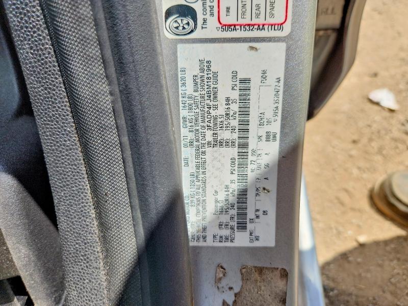 58394636 :رقم المزاد ، 3FADP4FJ4BM181968 vin ، 2011 Ford Fiesta مزاد بيع