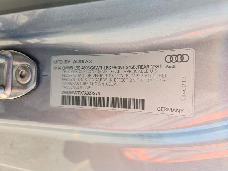 Продаж на аукціоні авто 2015 Audi A5, vin: WAUMFAFRXFA027976, номер лоту: 55697246
