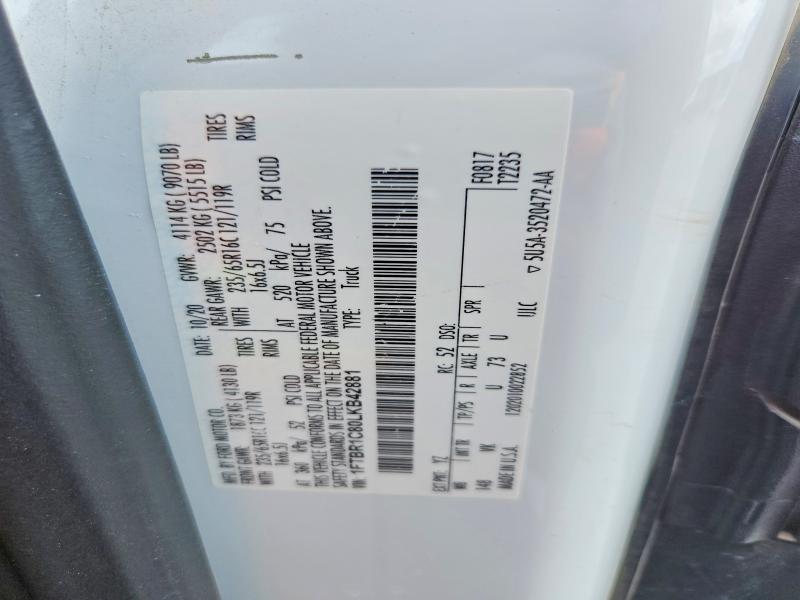 Aukcja sprzedaży 2020 Ford Transit, vin: 1FTBR1C80LKB42881, numer aukcji: 56647956