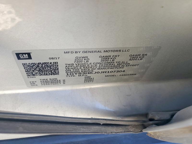 Продажа на аукционе авто 2018 Cadillac Escalade, vin: 1GYS3HKJ0JR107304, номер лота: 55787816