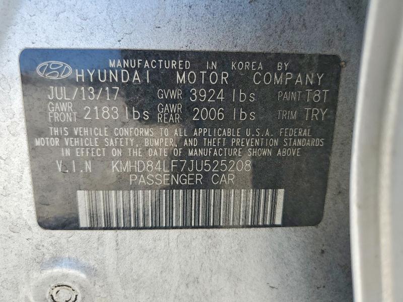Продаж на аукціоні авто 2018 Hyundai Elantra, vin: KMHD84LF7JU525208, номер лоту: 56743956