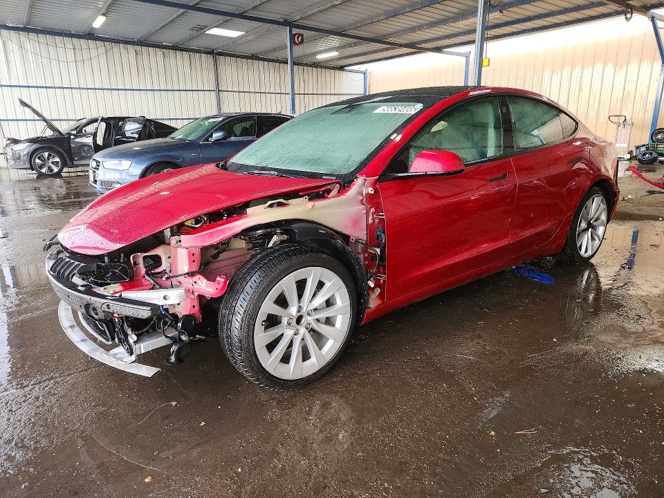 2022 Tesla Model 3 მანქანა იყიდება აუქციონზე, vin: 5YJ3E1EAXNF371567, აუქციონის ნომერი: 56638466