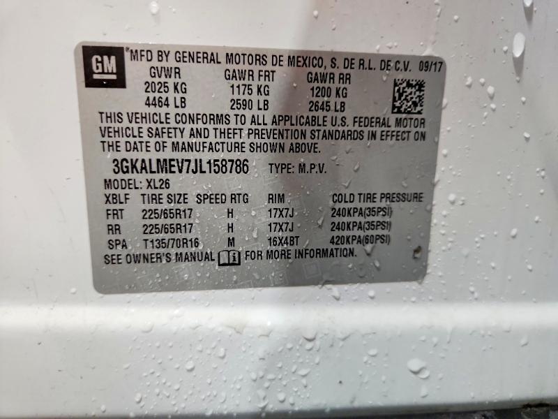 Aukcja sprzedaży 2018 Gmc Terrain, vin: 3GKALMEV7JL158786, numer aukcji: 54559716