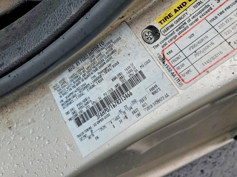 56700066 :رقم المزاد ، 3FAHP07167R213466 vin ، 2007 Ford Fusion مزاد بيع