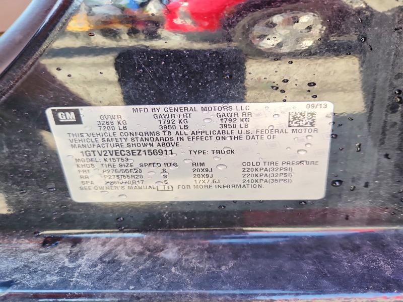 55589986 :رقم المزاد ، 1GTV2VEC3EZ156911 vin ، 2014 Gmc Sierra مزاد بيع