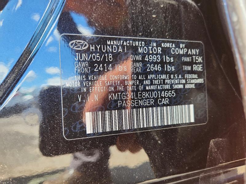 58270506 :رقم المزاد ، KMTG34LE8KU014665 vin ، 2019 Genesis G70 مزاد بيع