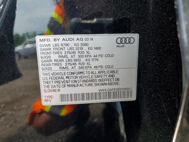 Продаж на аукціоні авто 2014 Audi Q7, vin: WA1LGAFE3ED016947, номер лоту: 57499406